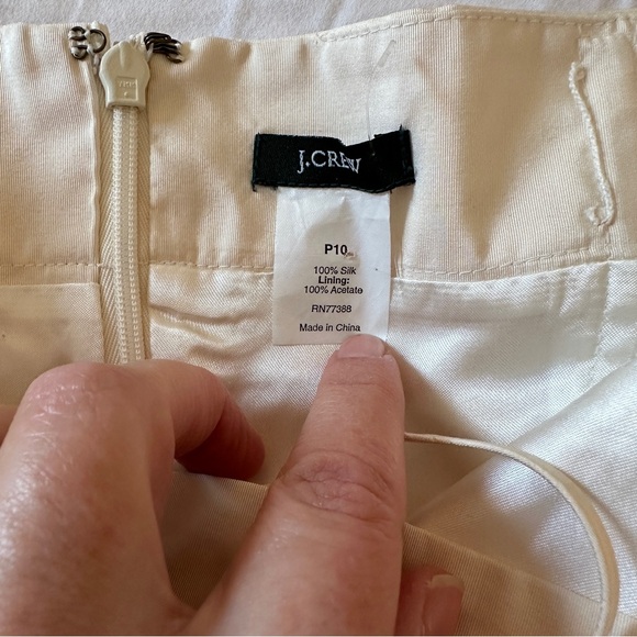 J. CREW Silk Dress Wedding Collection Size Petite 10 P10 - Picture 9 of 13